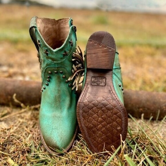 NWOB Circle G By Corral Fringe Star Studs w/ Star Inlay - Picture 7 of 7